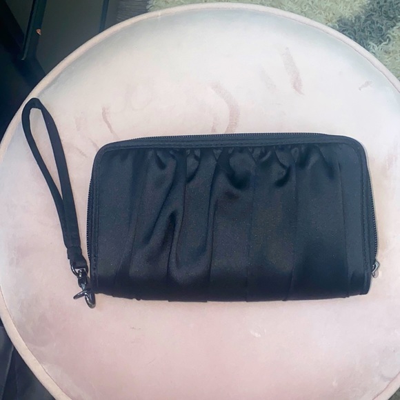 White House Black Market Double Zipper Clutch